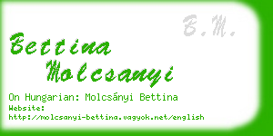 bettina molcsanyi business card