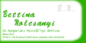 bettina molcsanyi business card